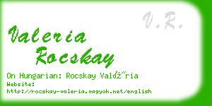 valeria rocskay business card